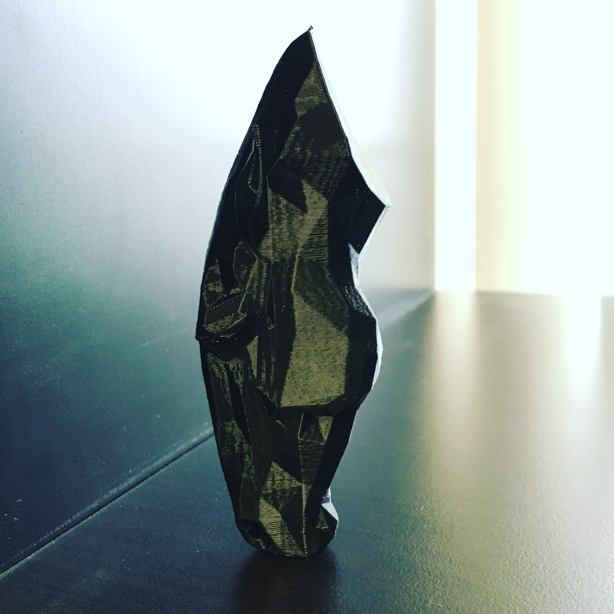 MakerWiz's tweet photo. Marwari Horse Head #3dprinting @makerbot #3dscanning @scantheworld @myminifactory #3dfilter #lowpoly https://t.co/rhoLW1Zc5l