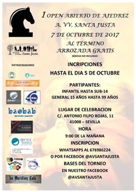 ajedrez_sevilla's tweet photo. El #sabado a pasarlo genial en el barrio de #santajusta con #ajedrez y #paella ¡Magnífica idea! #planesconniños #deportes #sevilla https://t.co/e9HNuBLx7t