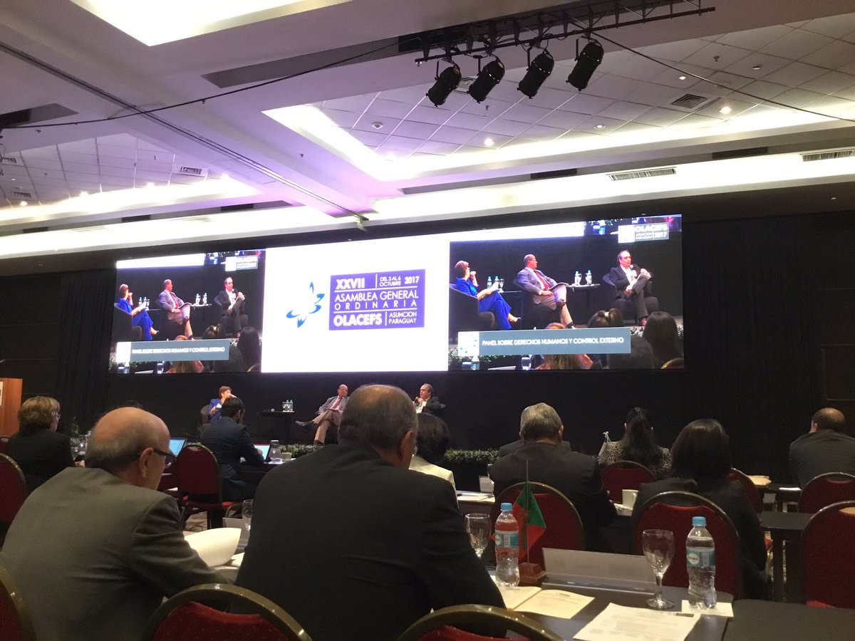 INTOSAIJournal's tweet photo. Afternoon sessions #OLACEFS2017 #OLACEFSpy2017 underway with panel of experts on human rights and external control. https://t.co/YO9ykPafxn