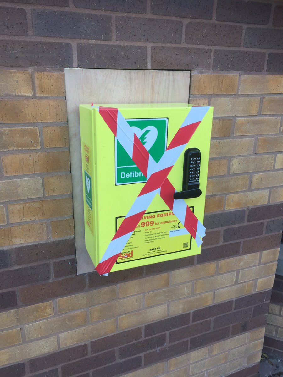DressUpForDefib's tweet photo. Another step closer.. installation of the cabinet is in progress! https://t.co/XppYpQfUZN