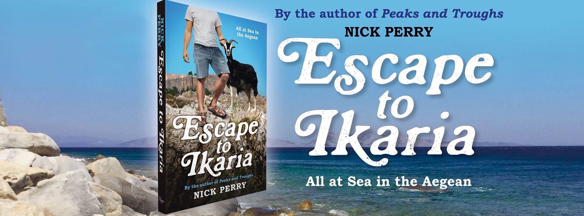 nickperryauthor's tweet image. I'm very excited to say that my second book 'Escape to Ikaria' is available to buy today. @Waterstones @bookclubshow @BookLoversgate #books