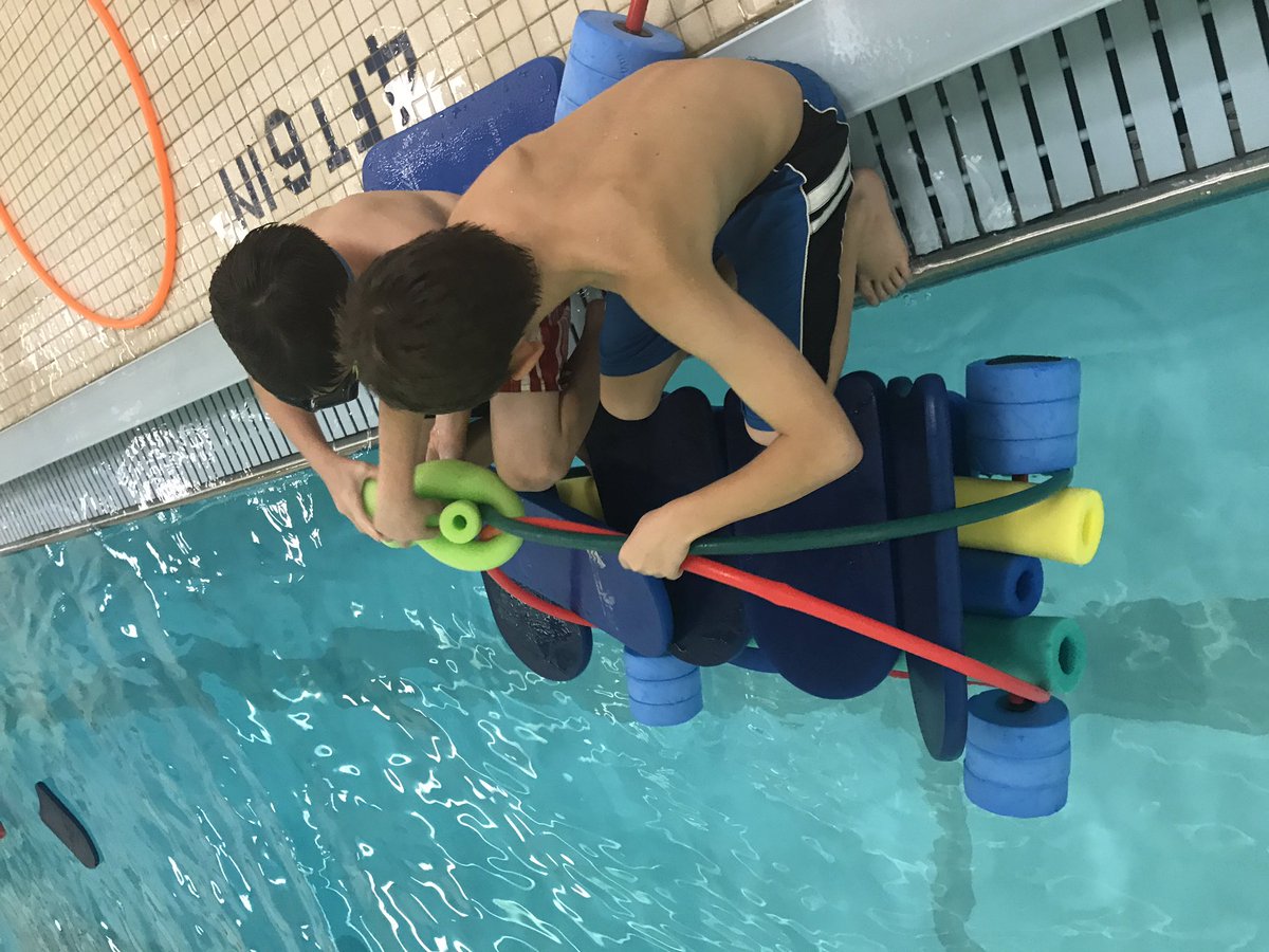 TaraSill_Pgh's tweet photo. STEAM in PE. 5th graders building a boat from random equipment.... and it worked! ππΌ #VikingPrideP3 #steam #innovativePE https://t.co/APzTdxmy9d