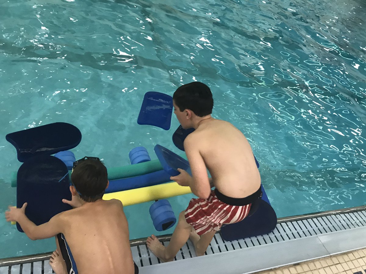 TaraSill_Pgh's tweet photo. STEAM in PE. 5th graders building a boat from random equipment.... and it worked! ππΌ #VikingPrideP3 #steam #innovativePE https://t.co/APzTdxmy9d