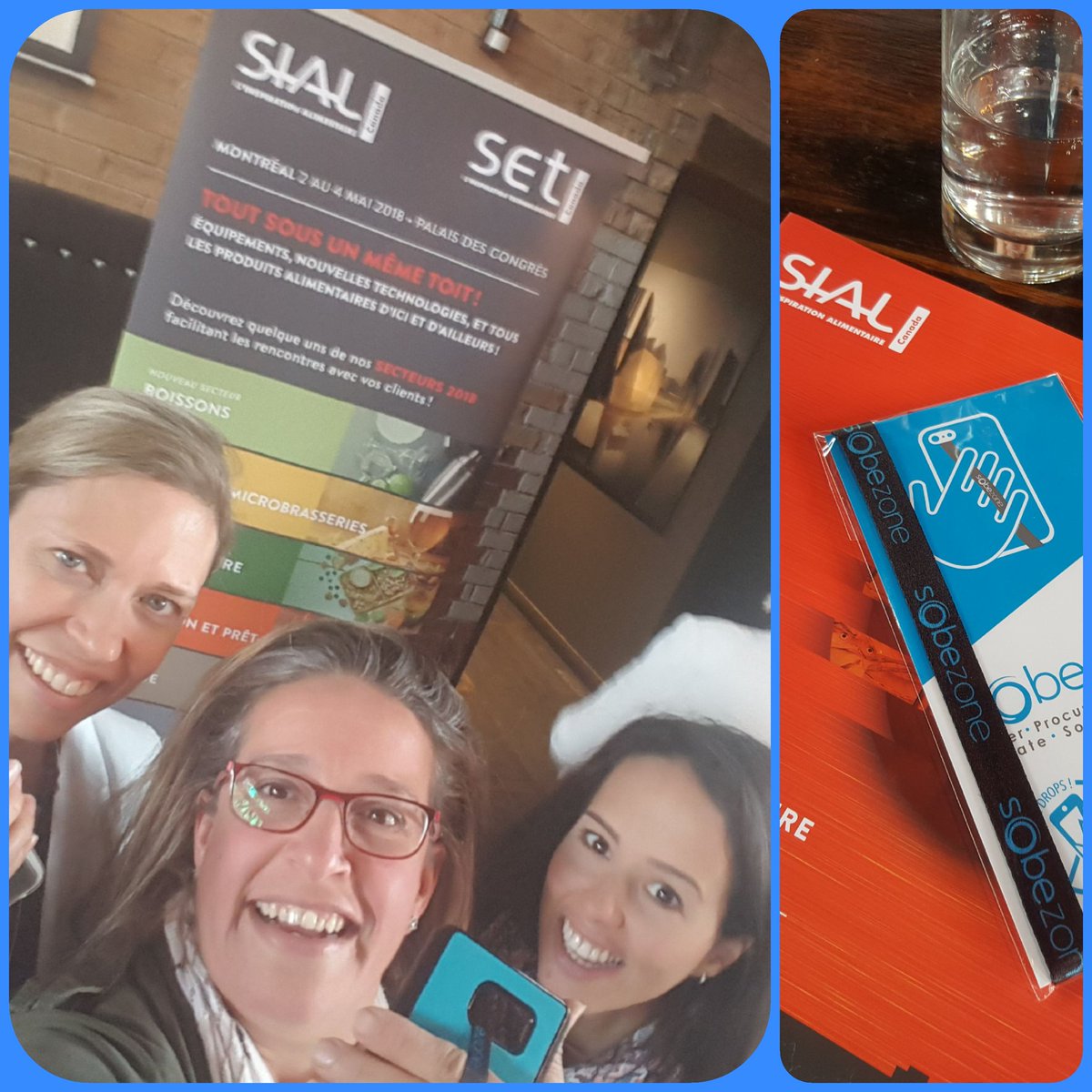GAUFRABEC's tweet photo. Quand @gaufrabec rencontre #femmes ingénieuses @SIALCANADA @gethier #Sobezone @laqualiteconseil concepts #phoneloop de @GenezeInnovation 😉 https://t.co/FdGz4vIHTG