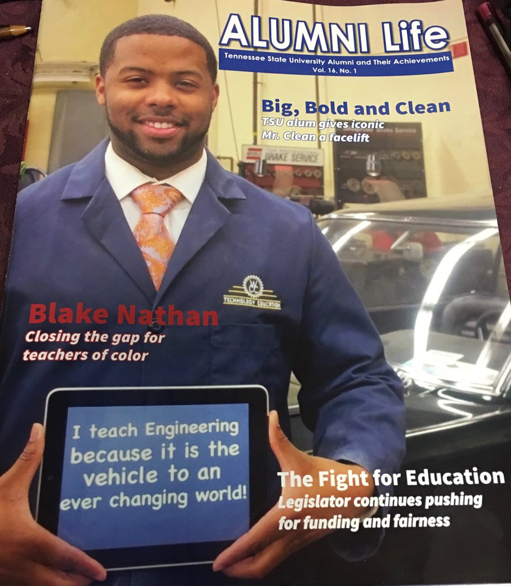 TheEducateME's tweet photo. @TSU_AlumniNash CEO @BlakeNathannn was featured on the cover of Alumni Life- Fighting for Education. Check it out! #EducateME https://t.co/vNxlqFXtdP