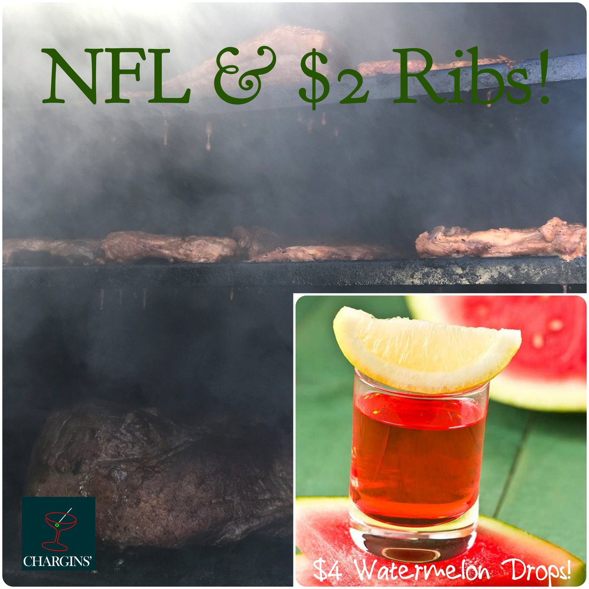CharginsBar's tweet image. Specials tonight are $6 for 3 ribs a $4 Watermelon Drop shots,5:25 kickoff!

#Chargins #NFL #Ribs #Shots #Downtown #Midtown #BestBrunch #TNF