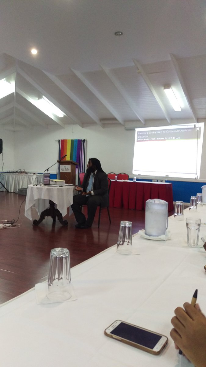 nastass2's tweet photo. Our friendly socialist feminist rasta man talking to us about presenting at conferences @AmilcarSanatan #CWSDCSLu #CWSDC2017 https://t.co/2mGEc8vv3X