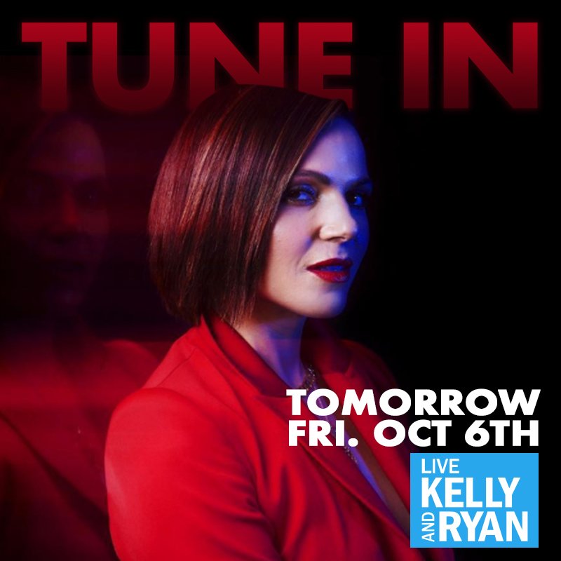 LanaParrilla's tweet photo. Hey #EvilRegals! Catch me tomorrow on @LiveKellyRyan to get you ready for the return of #OnceUponATime! 🤘🏼💋 https://t.co/eaD1cDJSbN