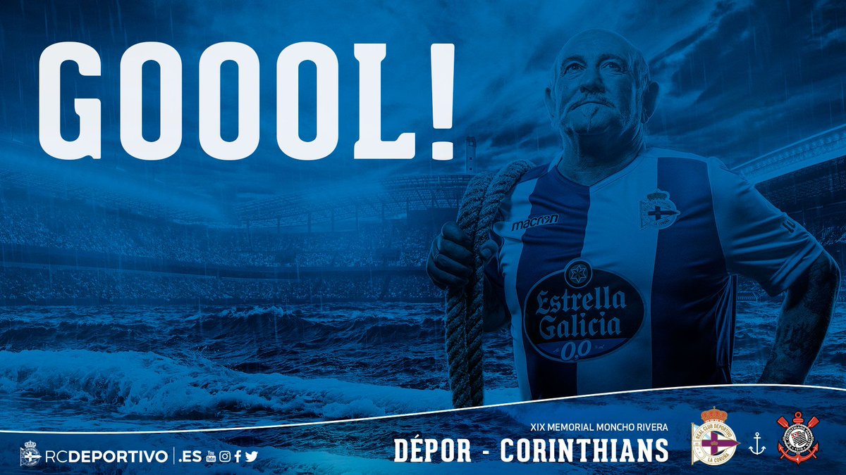 RCDeportivo's tweet photo. Goool do #Dépor! Marca Óscar Pinchi! #DÉPOR 1-0 @Corinthians #MemorialMonchoRivera https://t.co/Tx52pV10l6