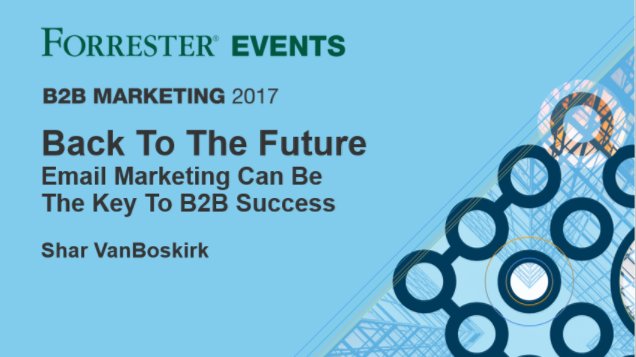 Email marketing in 2017? <a href="/SharVanBoskirk/">Shar VanBoskirk</a> shares why email marketing is a necessary #B2B tech to drive sales &amp; increase retention #FORRB2B