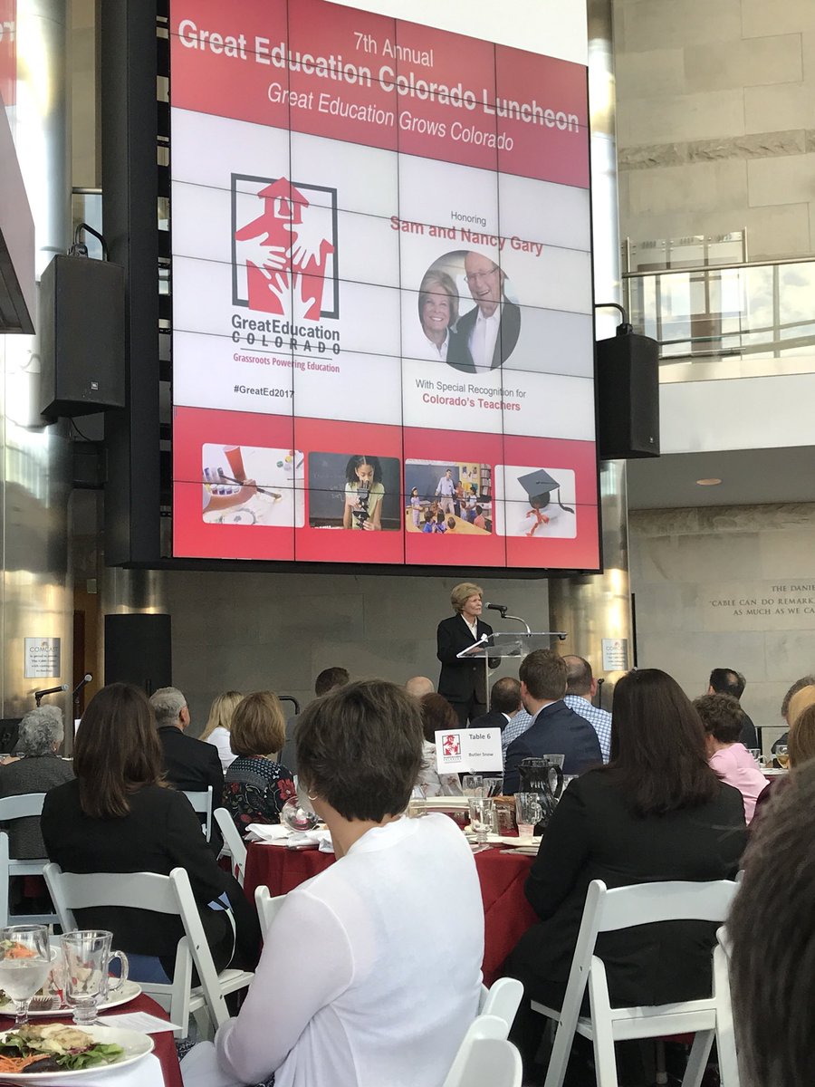 Honored to attend the <a href="/greated/">Great Ed Colorado</a> 7th annual luncheon in honor of Sam &amp; Nancy Gary. True champions of education for all kids in CO.@DPSNewsNow