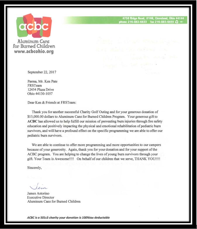 FRSTeambyDKS's tweet photo. We received this very kind letter from ACBC in gratitude for the kindness of all those who supported such a great cause yet once again! https://t.co/ojY73ZbjYN