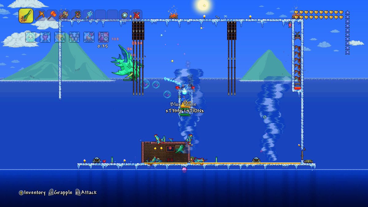 earthhy_'s tweet photo. Thank you @HappyDaysGames for making Terraria life easy. #dukefishron #terraria #happydays https://t.co/DRGOhFJRiN