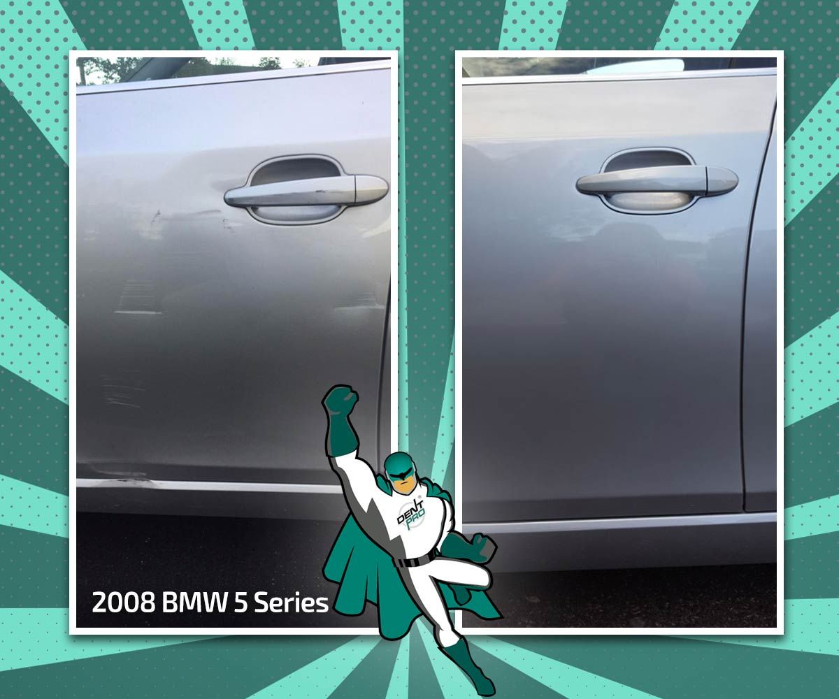 DentProIE's tweet photo. This BMW 5 Series' front door was brought in last week in quite a state. Now it's back on the road back in mint condition. @DentProIE https://t.co/ru3NBoLeXL