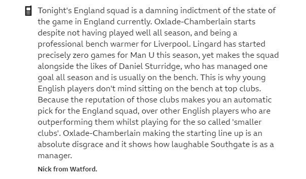 BBCMOTD's tweet photo. Nick needed to get this off his chest...

Live https://t.co/TKdEOlatZc https://t.co/hspyvt8DfG