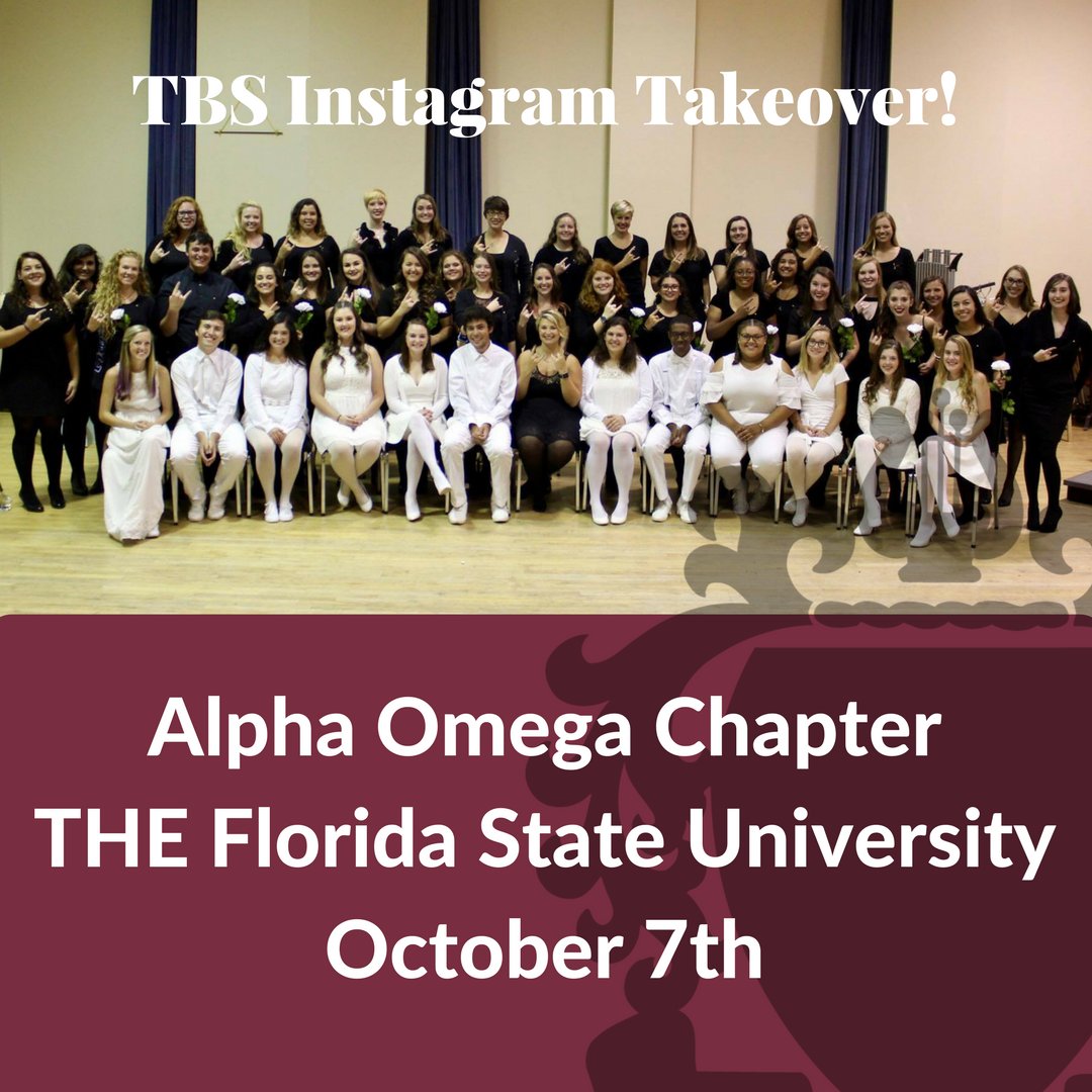 Continuing our #TBSInstaTakeovers is the <a href="/tbsalphaomega/">Tau Beta Sigma | Florida State</a> chapter this Saturday!  ow.ly/vRMc30fFJ5R #4GR8RHALFTIME #4GR8RBANDS
