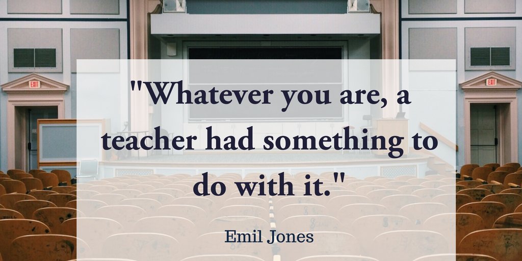 Remember, whatever you are today, a teacher had something to do with it. #WorldTeachersDay