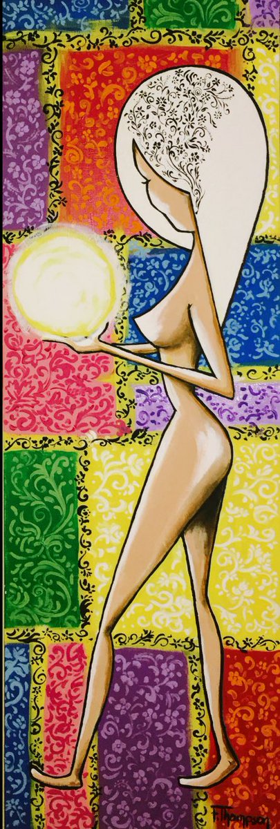 TheFThompsonArt's tweet photo. "The Gift of Life"                                       Acrylics 12"x 36"                                      Sold https://t.co/DarodIJtXx