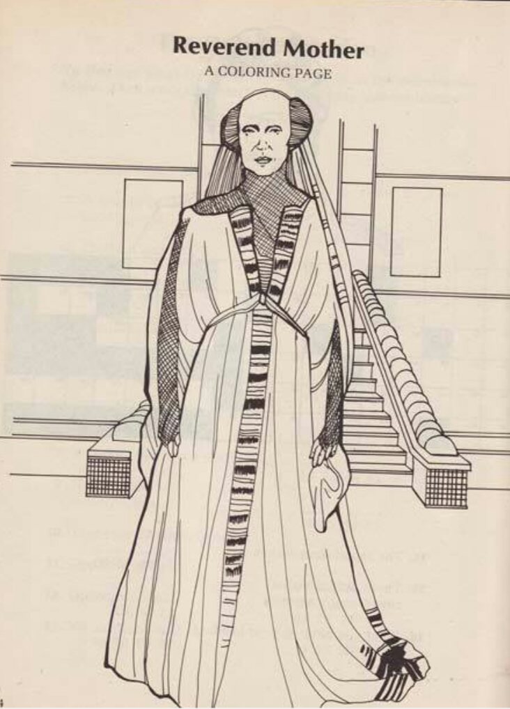 PulpLibrarian's tweet image. For @Matt_Severn : the existential bleakness that is the 1984 Dune colouring and activity book...