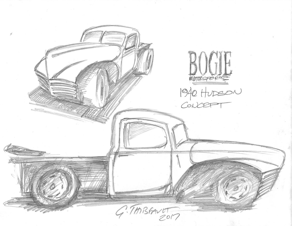 BogieMotorsport's tweet photo. Early #concept #sketch 1940 #hudson #project learn more @ https://t.co/4x5qDzn1Ul #ratrod #racetruck #streettruck #custompickup #trux #rust https://t.co/oIOyQRqbdp
