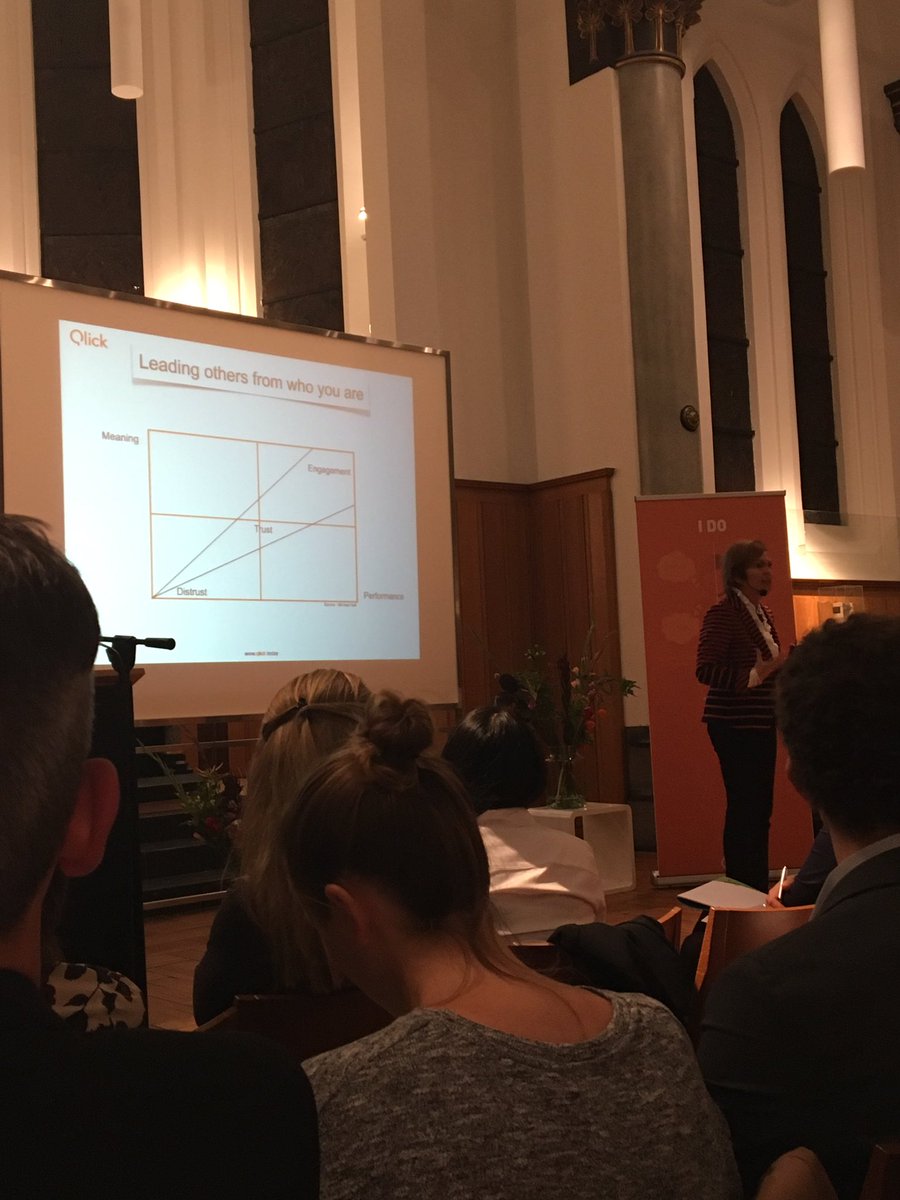 LenjaD's tweet photo. 'Leading others from who you are'. Thanks #mizbiz and @Vlerick for this event! #inspiration https://t.co/uVSMenFnns