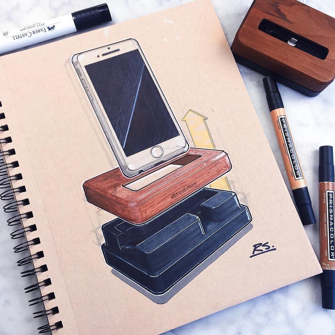 ReptonDesign's tweet image. Great rendering recently by U6. Why not try methods like in these every day sketches: biro, coloured paper, thick/thin line, contouring 👍🏻✏️