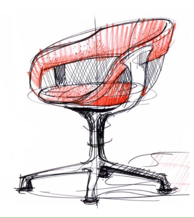 ReptonDesign's tweet image. Great rendering recently by U6. Why not try methods like in these every day sketches: biro, coloured paper, thick/thin line, contouring 👍🏻✏️