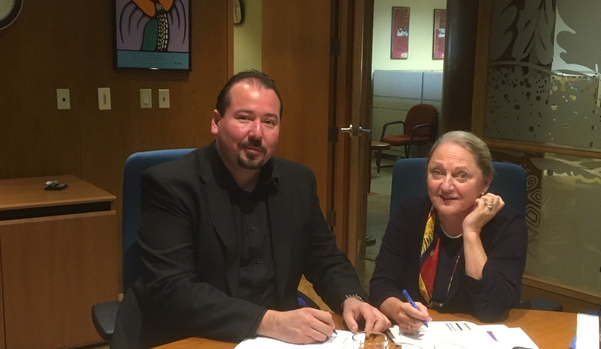 AbramBenedict's tweet photo. Concluded a successful meeting @GCIndigenous and secured a partnership commitment to reconstruct our wastewater plant @Carolyn_Bennett https://t.co/Kn0injMc1B