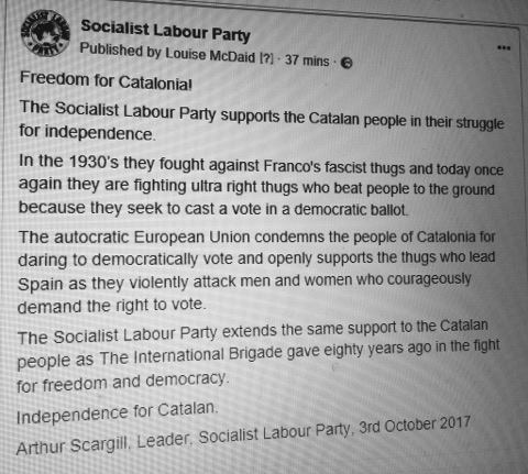 Freedom for Catalonia - Arthur Scargill