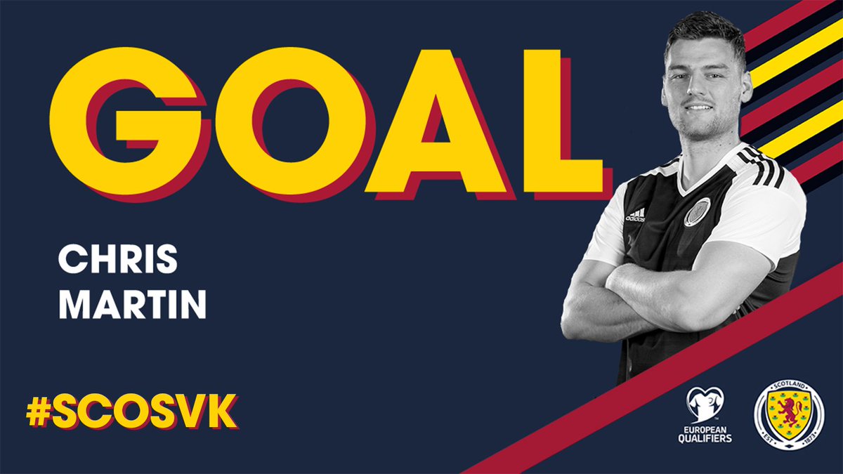 ScottishFA's tweet photo. GOAL SCOTLAND! Chris Martin! https://t.co/j2STBecTmF