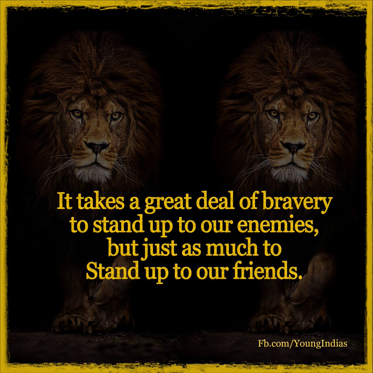 youngindias's tweet photo. #Inspiringquotes Brotherhood  #inspirationalquotes #friendship #Braves #friendship #YoungIndia  #Indianyouth #Theyouth #Friends #yaariyan https://t.co/f7kjC8KYRz