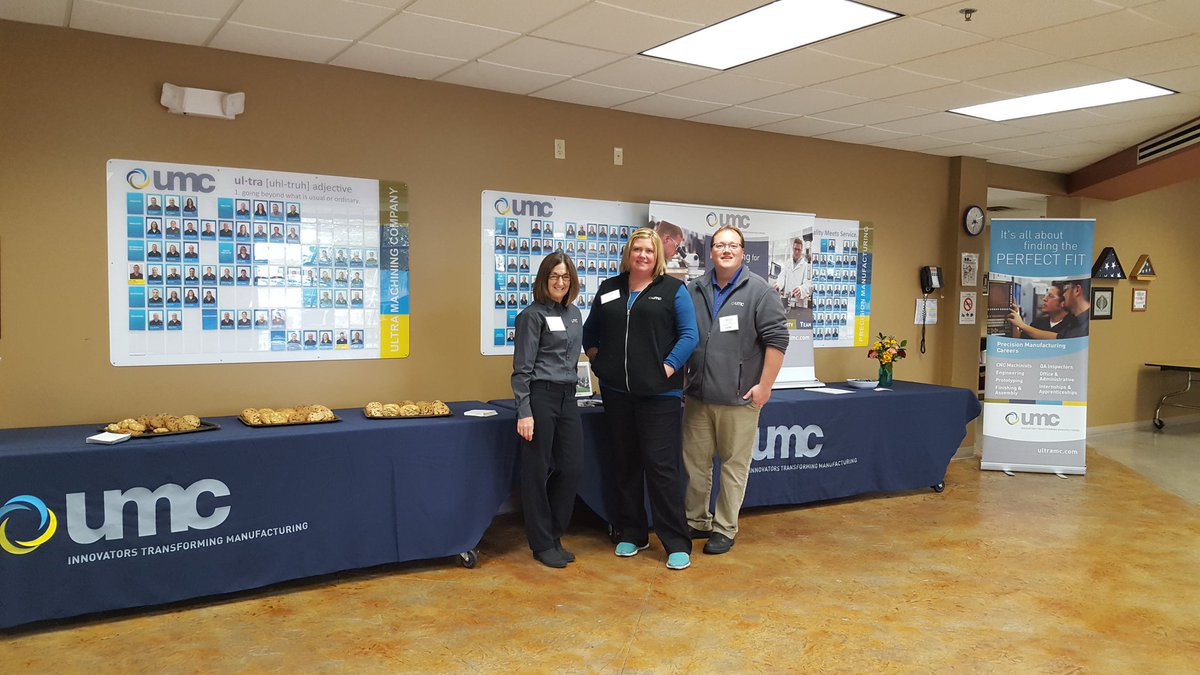 SarahSundine's tweet photo. UMC's open house/career fair is today from 3-6, come check out our state of the art facility @UMC1968 #tourofmanufacturing https://t.co/c9FBDO6Vpe