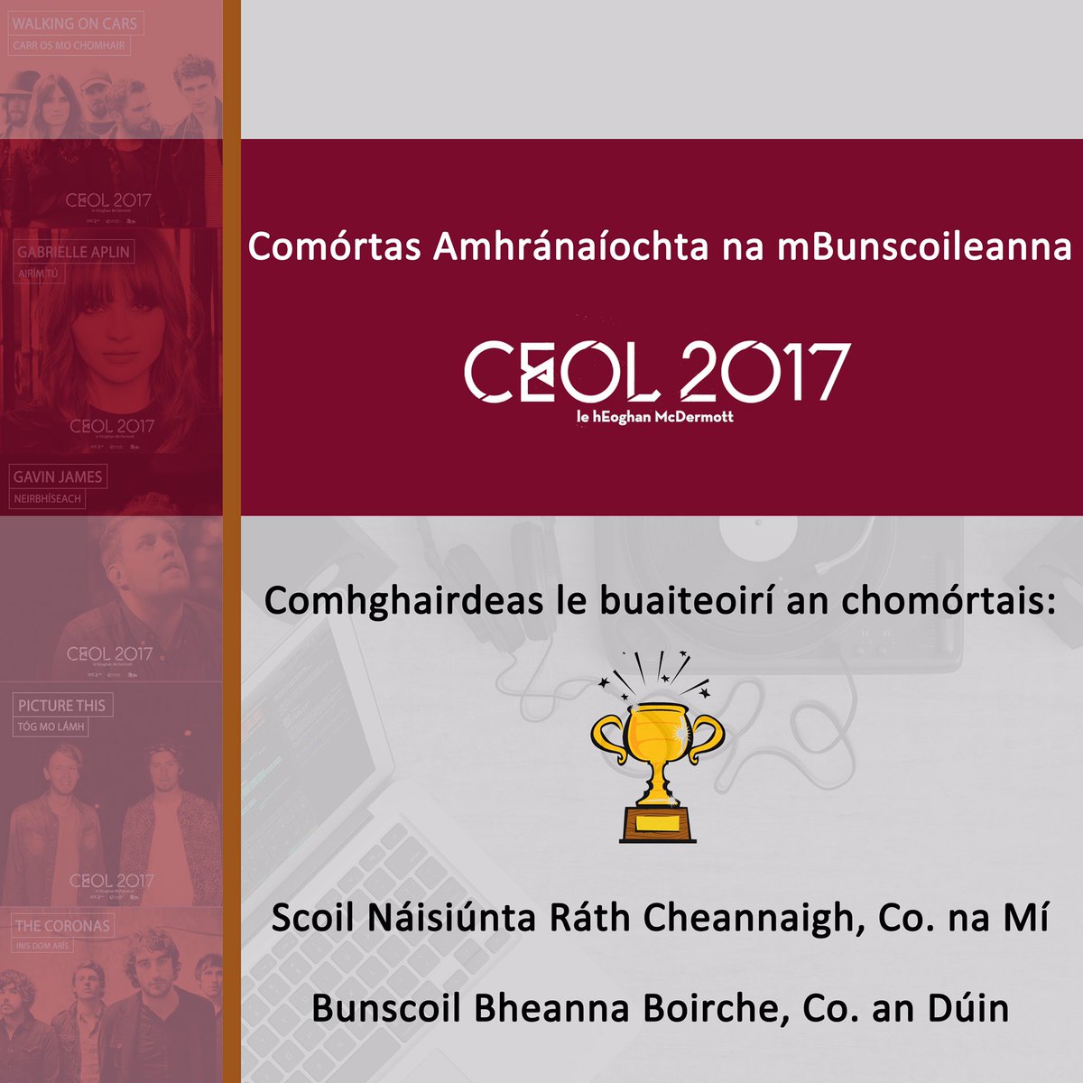 RaidioRiRa's tweet photo. Comhghairdeas le Bunscoil Bheanna Boirche &amp; @rathkennyns a bhuaigh duaiseanna i gcomórtas amhránaíochta na mbunscoileanna!🏆🎉 #CEOL2017 https://t.co/uECrSsRdJA