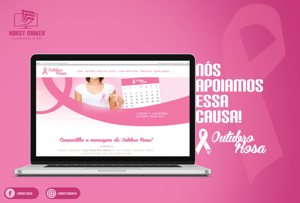 HorstMaker's tweet photo. Outubro Rosa 
Participe da luta contra o câncer de mama! 
Declare seu amor por você mesma! 
#horstmaker #outubrorosa #lutacontraocâncer https://t.co/zqFpDxa9eP