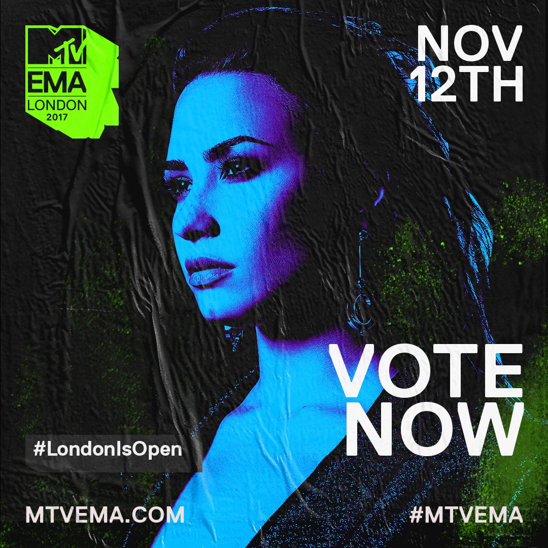 ddlovato's tweet photo. Ahhhh!!! Thank you for the #BestPop nomination at this year’s @mtvema 🙌🏼 Voting is now open 😈 https://t.co/ucUI0HnDEN https://t.co/dslxmc2LoS