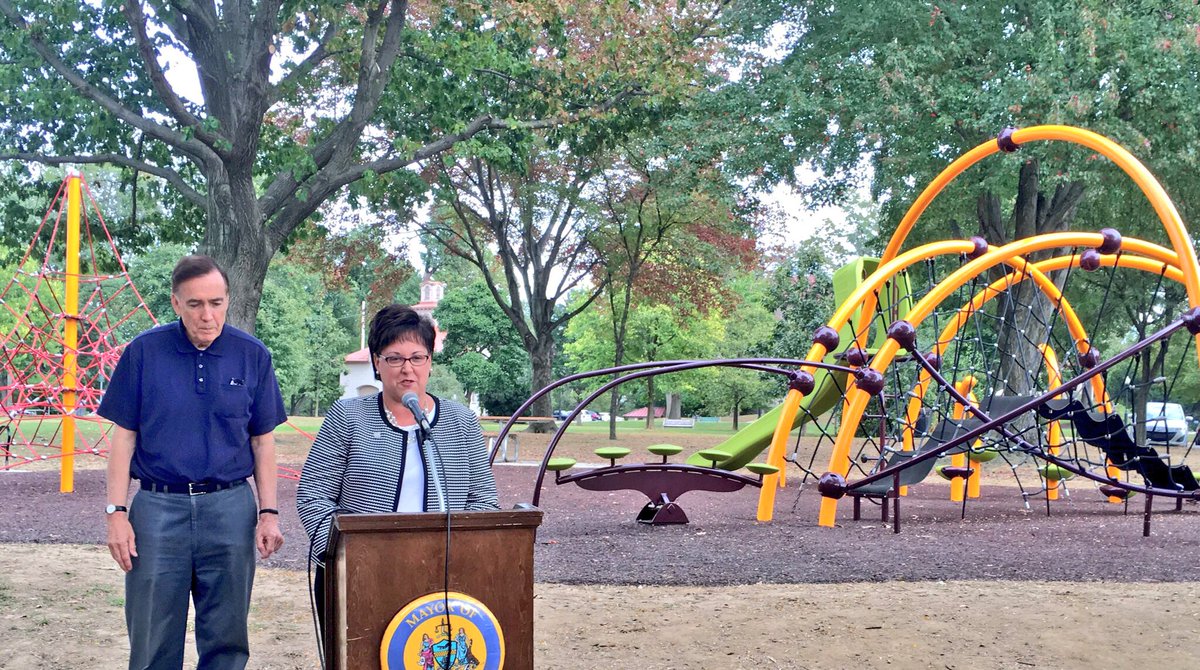 PHLCouncil's tweet photo. .@ONeill4NEPhilly: We're very proud of how the Burholme Park playground renovations reflect the community input. https://t.co/gKrflRl0Sd