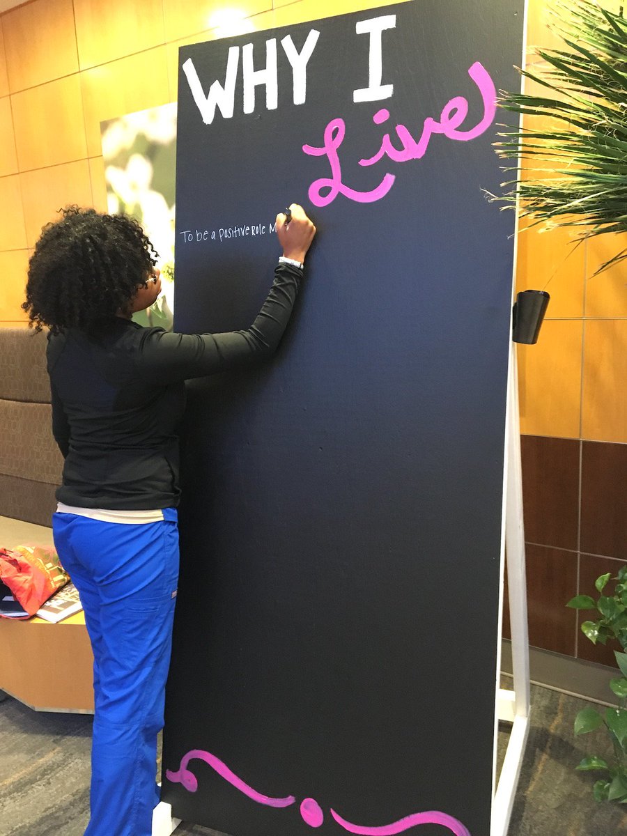 AikenRegionalMC's tweet photo. ARMC employee Natasha Simpkins, RN, was the first person to sign our #WhyILive board, in honor of #BreastCancerAwarenessMonth! https://t.co/Xv38YseaBP