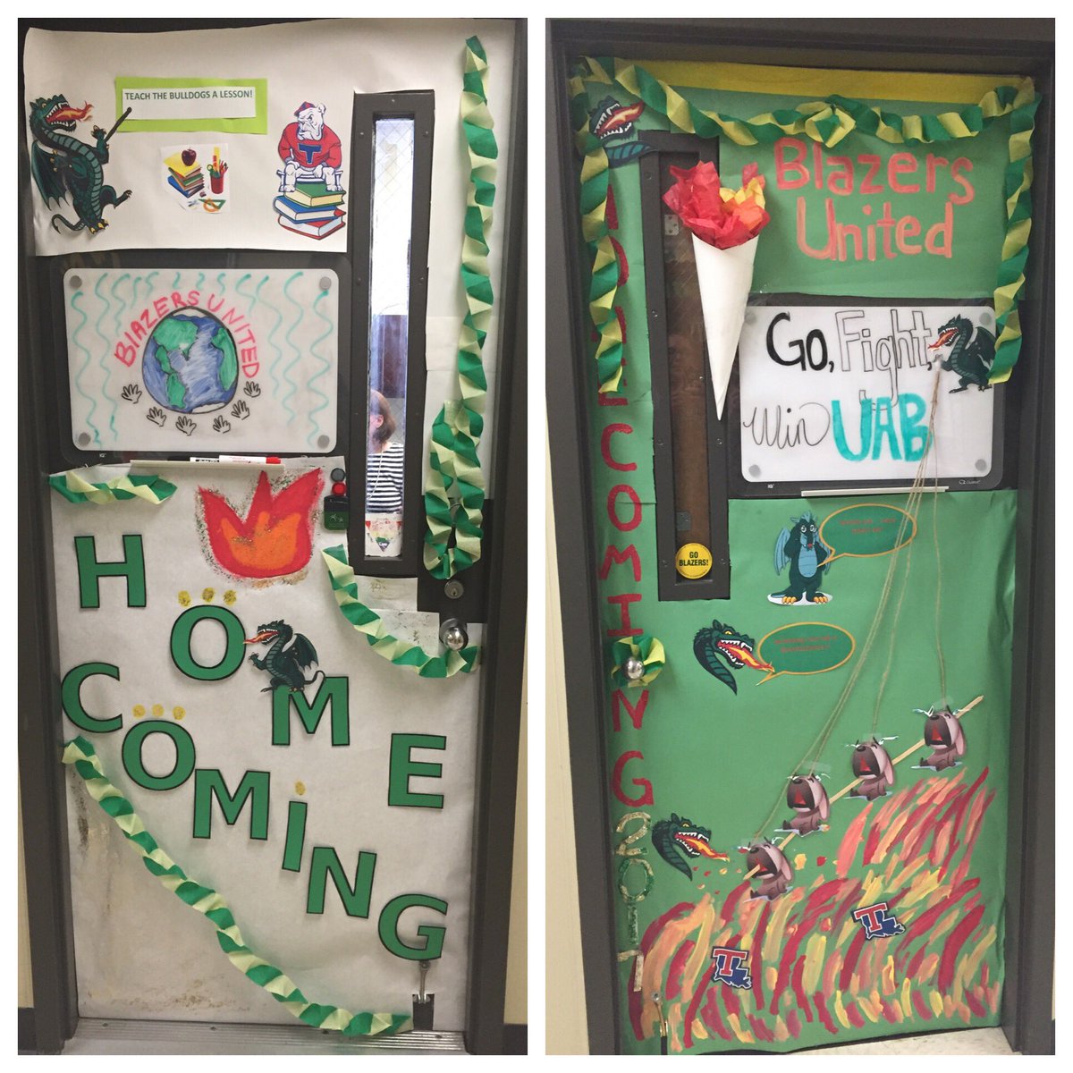 uab education on twitter door decorations for homecoming