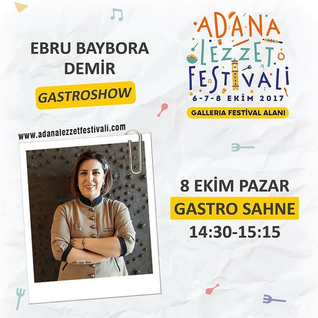 EbruBaybara's tweet photo. I will be on the Gastro scene of the Adana Flavor Festival on Sunday, October 8...
#ChefEbruBaybaraDemir #Mardin #Adana #Gastroshow https://t.co/s2TEwoMmsi