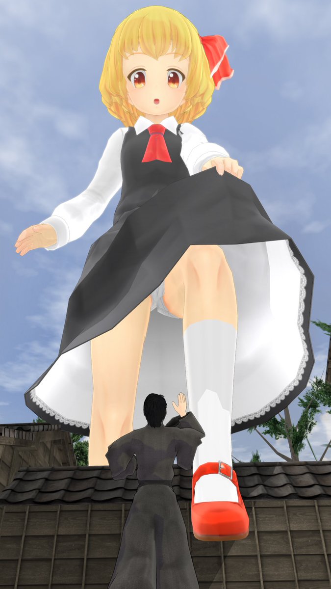 Aluda Di Twitter 巨大ルーミア襲来 東方mmd ルーミア その昔もるも1 10というマンガがありましてね 自分に巨大娘の性癖を植え付けてくれた漫画でした