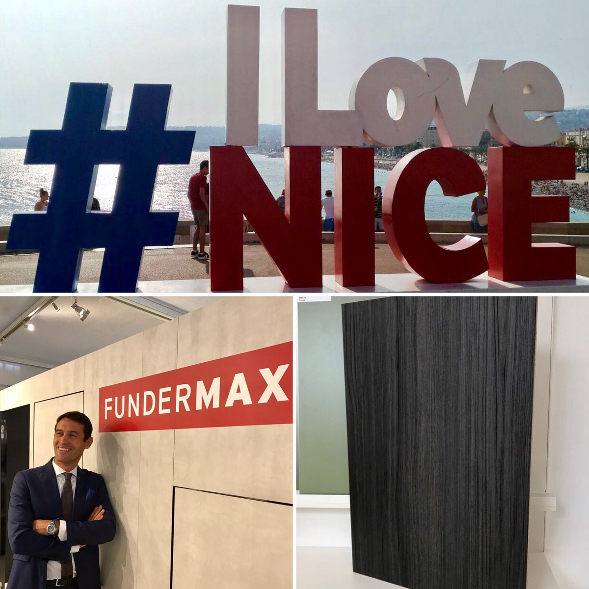 paolo_fundermax's tweet photo. New finishing from #fundermax , I love #nice ! #forpeoplewhocreate #sicam2017 https://t.co/5RCjibfAFh