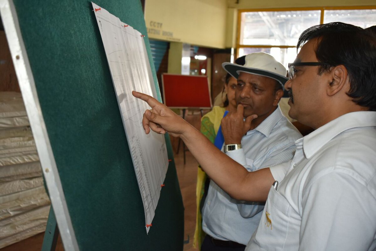 SWRRLY's tweet photo. Shri A.K.Gupta,@GMSWR along with @DrmMys &amp; Other Officials inspecting Hassan Stn/MYS Division on 13.10.2017
@RailMinIndia @AshwaniLohani https://t.co/JX11SmGuyP