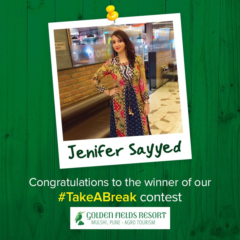 GoldenFieldsRes's tweet photo. Congratulations to @SayyedJenifer the winner of the #TakeABreak contest! #GoldenFieldsResort #Contest https://t.co/E5fSKwzUeD