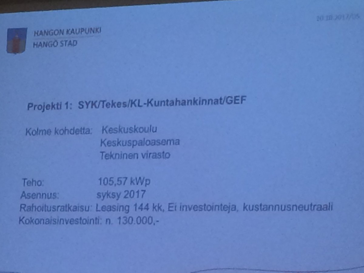 NordstromMarkku's tweet photo. Hangon kaupungin aurinkoenergiakohteet. Edell. twiittauksesta puuttumaan jäänyt kuva. @Novago_LU #BIITTI #Valtaus https://t.co/DhCLHCpuJO
