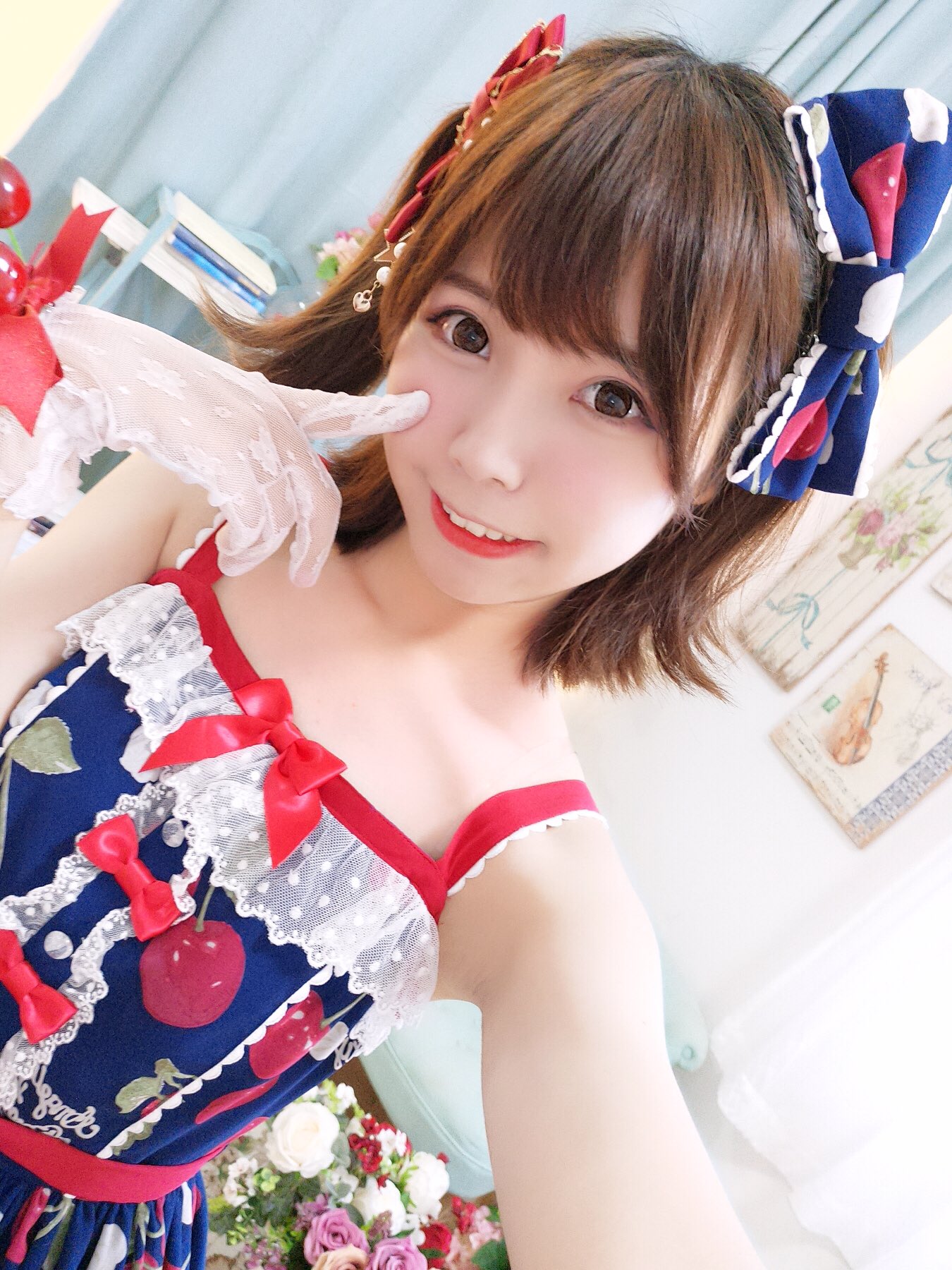 画像,Lolita Fashion🍒 紺cherry 🍒 https://t.co/8mZDwgqkHU。