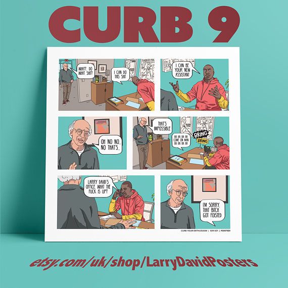 FOISTED! - Curb 9  |  Funny Scene |  Comic Book Style  |  Curb Your Enthusiasm |  Larry David  |  Leon etsy.me/2yiDTvG
