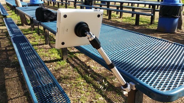 Tablet time in the park? Sure! #Zenmount attaches to practically anything! Sign up on our Kickstarter to reserve!: bit.ly/2h1Pwig