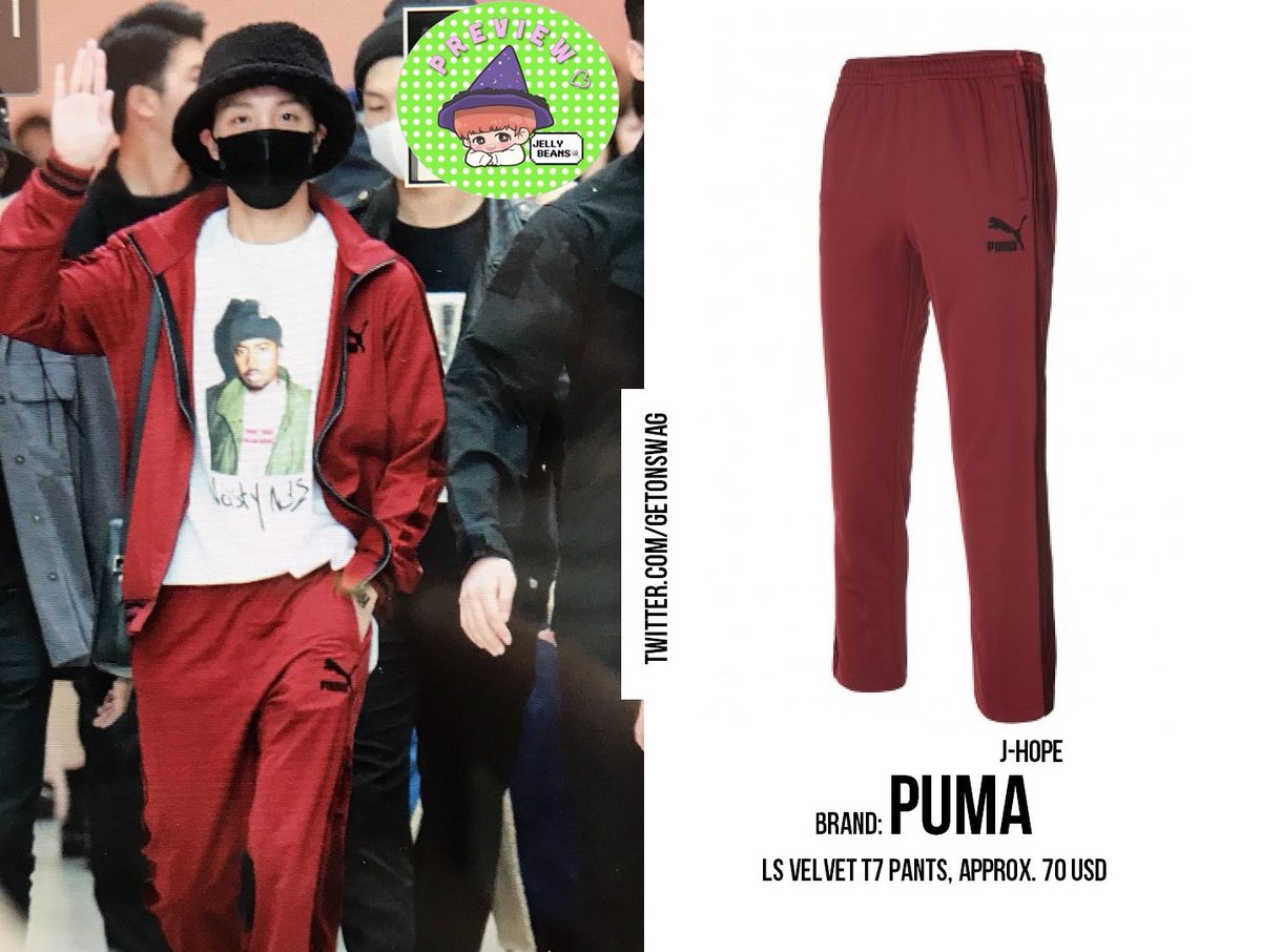 puma velour t7 pants