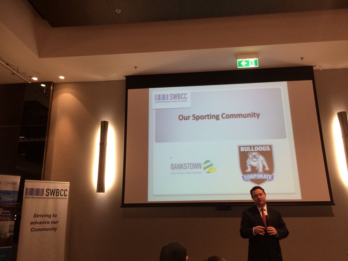 BankstownFA's tweet photo. Attended South West Bankstown Chamber of Commerce event &amp; discussed G/roots Facilities w @stuartayresmp gr8 insight into @westconnex as well https://t.co/3INN0ZM4Ld