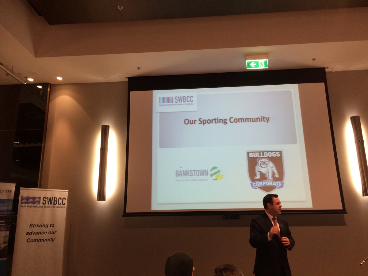 BankstownFA's tweet photo. Attended South West Bankstown Chamber of Commerce event &amp; discussed G/roots Facilities w @stuartayresmp gr8 insight into @westconnex as well https://t.co/3INN0ZM4Ld
